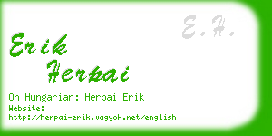 erik herpai business card